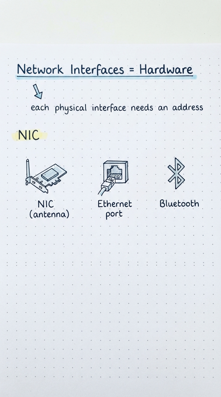 A NIC with antenna, an Ethernet port, and a Bluetooth symbol.
