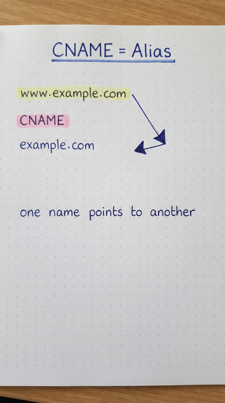 www.example.com CNAME example.com.