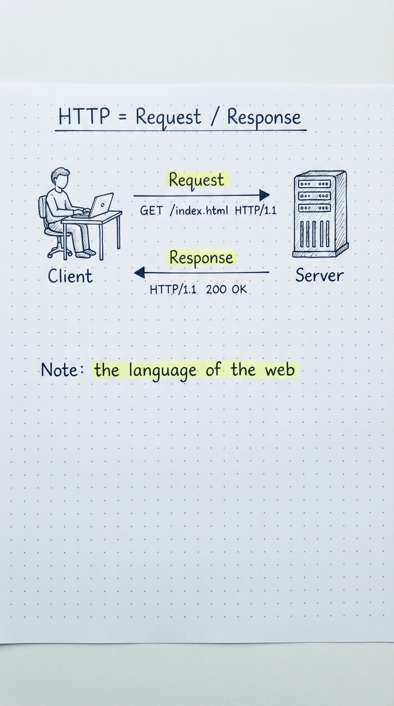 A client request and a server response.