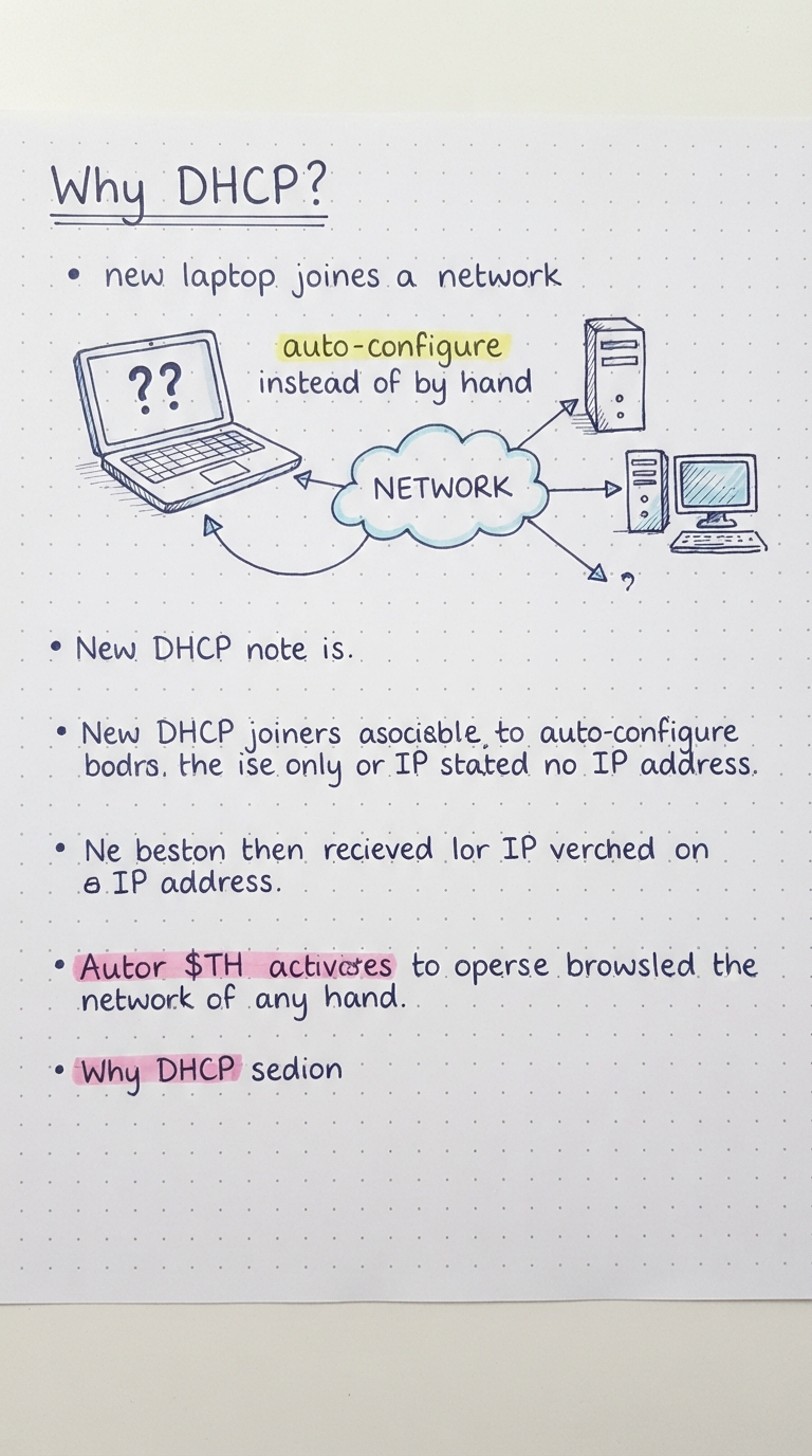 A new laptop joining a network with no IP yet.