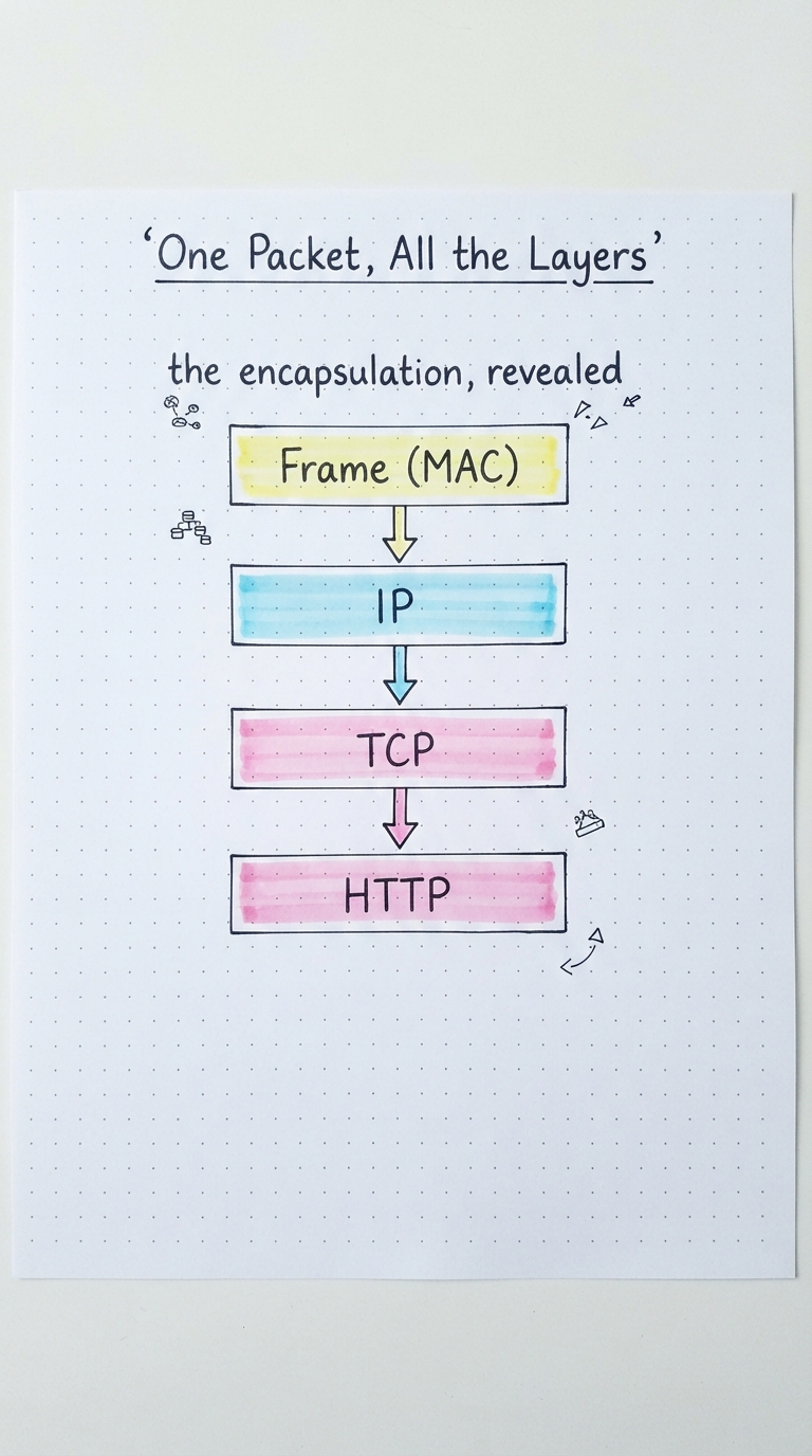 A captured packet expanded into Frame, IP, TCP, HTTP rows.
